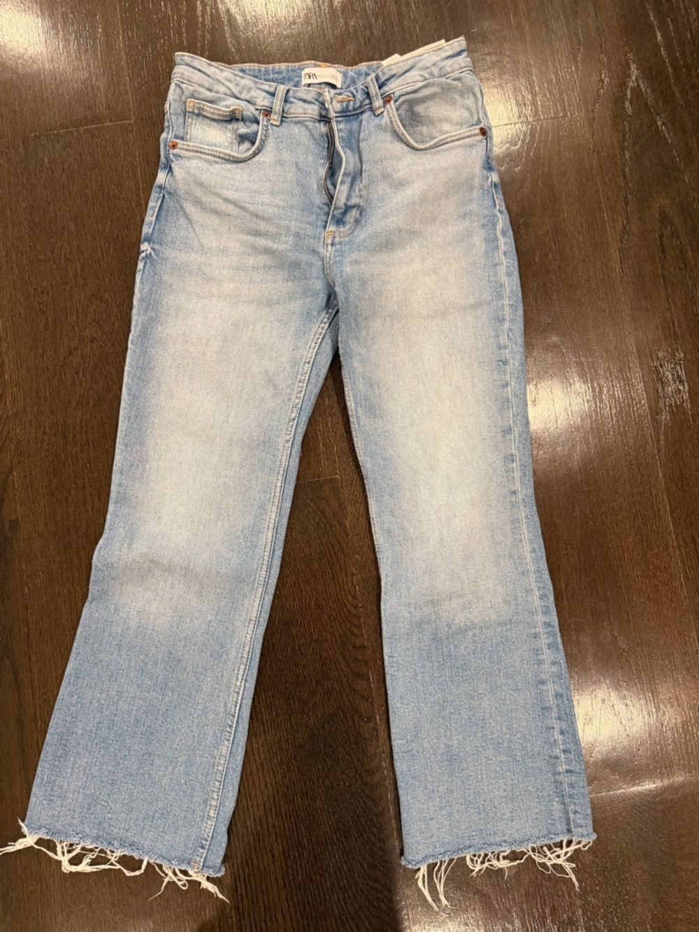 Women’s Zara Light  Blue Women's Boot-Leg Jeans Size USA 6 EUR 38